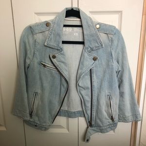 GAP moto style denim jacket